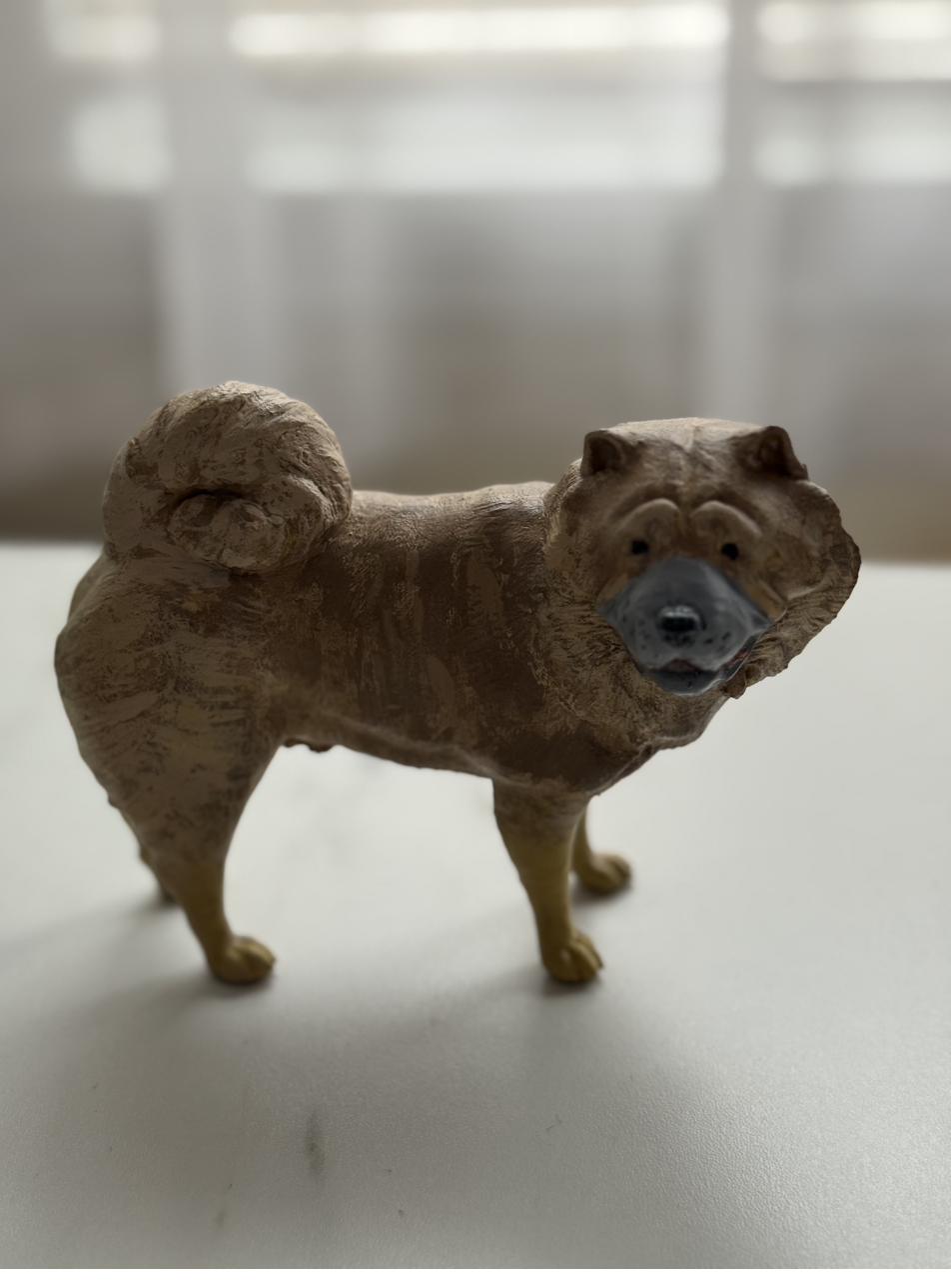 Painted cat sculpture